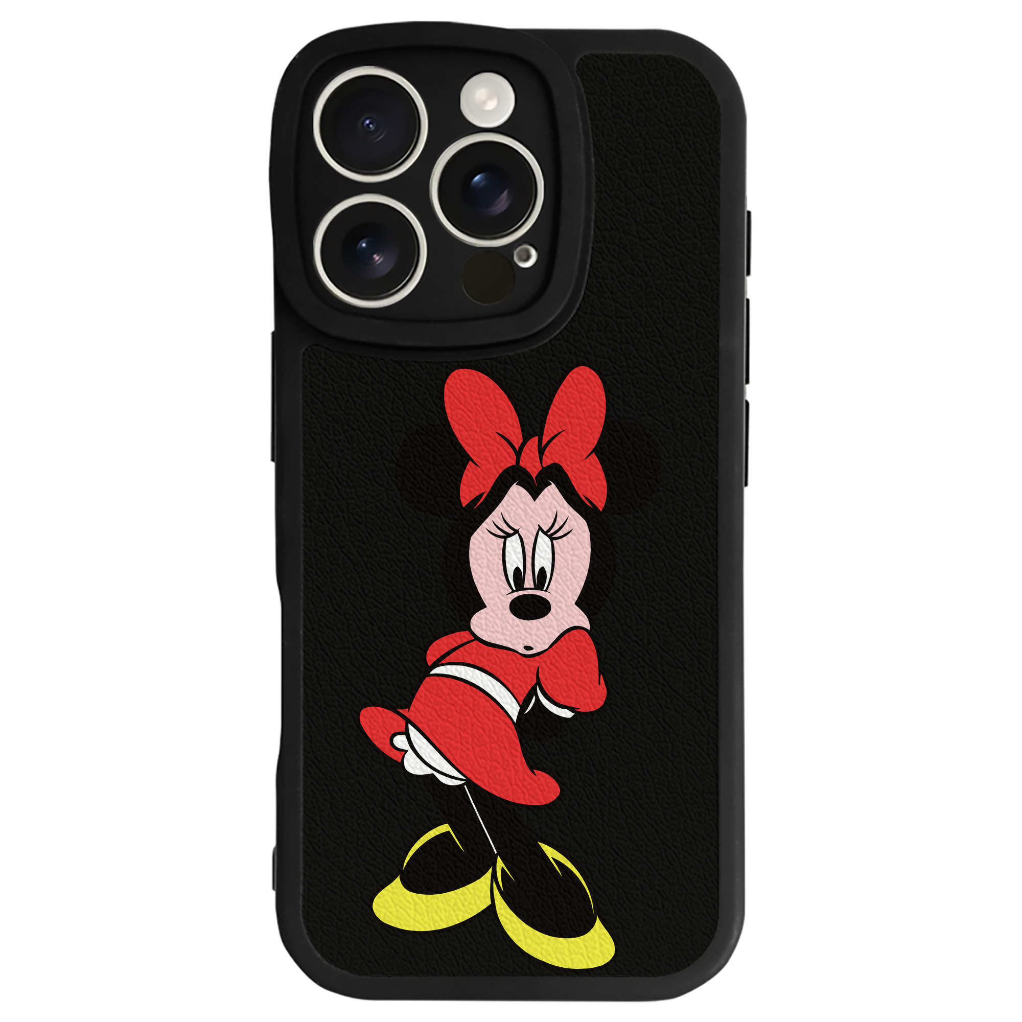 （画像用） ミッキーマウス Mickey Mouse 【iPhone 16シリーズ対応】シリコンスマホケース（レザー調） 材質：シリコン